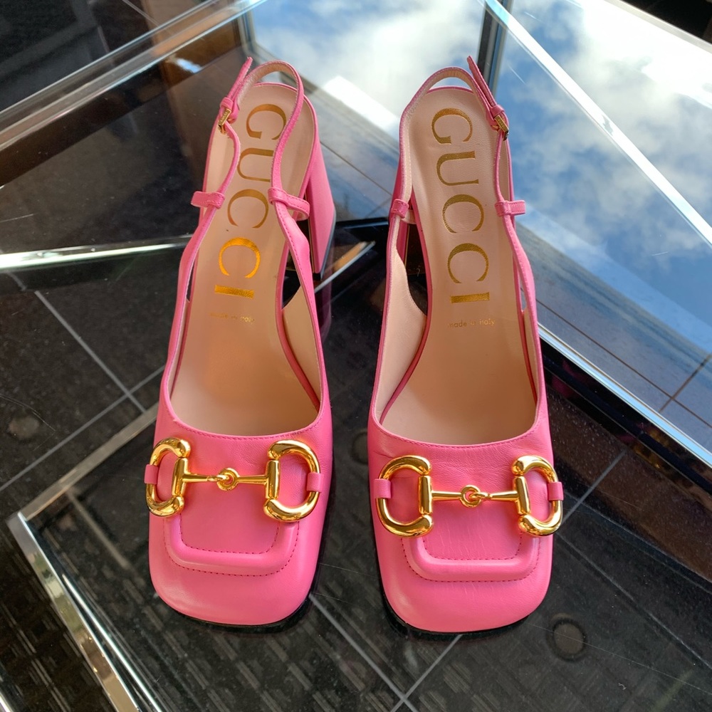 Gucci Mid-Heel Slingback with Horsebit